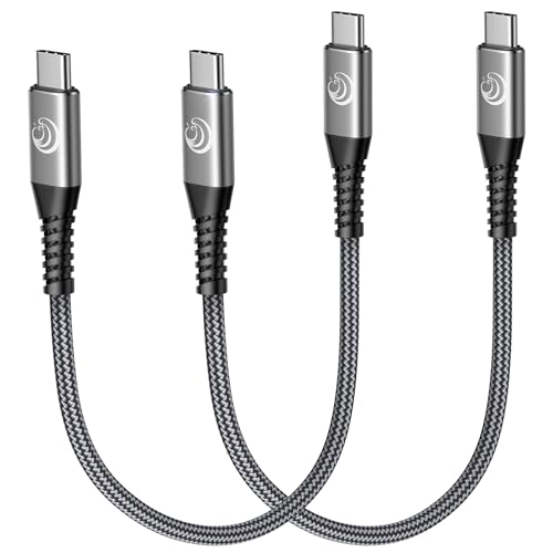 USB C auf USB C Kabel Kurz [30CM 2Stück] 60W USB c Schnellladekabel Ladekabel Nylon Schnellladekabel usb C auf usb c Kabel für iPhone 16 15 Pro Max, MacBook, Samsung S24 S23 Ultra, iPad Pro Air von Yosou