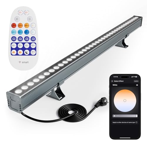 Yotivki Smart Wall Washer Light LED Linear Bar – 2700‑6500 K CCT, 1‑100 % dimmbar, APP & Fernsteuerung, Musik‑Sync, IP65 Wasserdicht, 100 cm Heavy‑Duty Yotivki Smart Wall Washer Light LED Linear Bar – 2700‑6500 K CCT, 1‑100 % dimmbar, APP & Fernsteuerung, Musik‑Sync, IP65 Wasserdicht, 100 cm Heavy‑Duty von Yotivki
