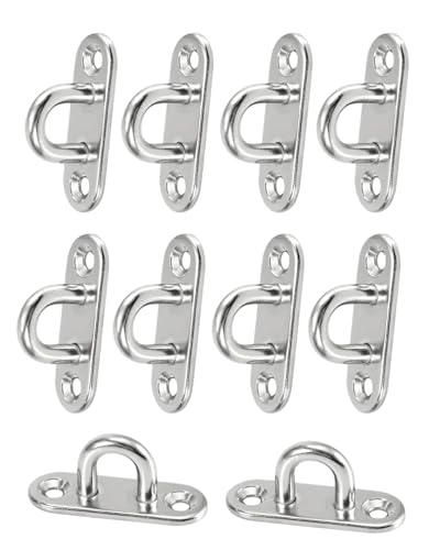 Yotlein 10 Stück Augplatten Edelstahl, Augplatten mit Öse, Deckenhaken Schwerlast, Bootszubehör, Befestigungshaken, für Hängende Gegenstände Markisen Hängematten Oder Seile Sicher Yotlein 10 Stück Augplatten Edelstahl, Augplatten mit Öse, Deckenhaken Schwerlast, Bootszubehör, Befestigungshaken, für Hängende Gegenstände Markisen Hängematten Oder Seile Sicher von Yotlein
