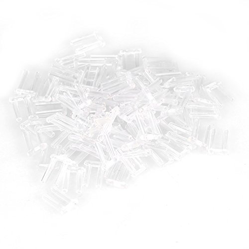 Randlose Glasses Accessories, 100pcs neue klare Plastikkompressions-Hülsen für randlose Gläser, die Zubehör-Werkzeuge reparieren(1.4 * 0.8 * 7.0mm) von Yotown