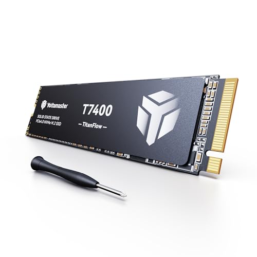 Yottamaster T7400 4TB SSD M.2 PCIe 4.0x4, Bis zu 7400 MB/s, M.2 2280 NVMe Interne Solid State Drive mit 3D TLC NAND Flash, Gaming SSD kompatibel mit PS5, PCs und Laptops Yottamaster T7400 4TB SSD M.2 PCIe 4.0x4, Bis zu 7400 MB/s, M.2 2280 NVMe Interne Solid State Drive mit 3D TLC NAND Flash, Gaming SSD kompatibel mit PS5, PCs und Laptops von Yottamaster