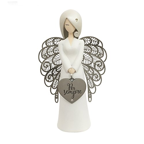 You Are An Angel alf001i Figur Engel, Keramik, Weiß, 10.5 x 10.5 x 17.5 cm von Enesco