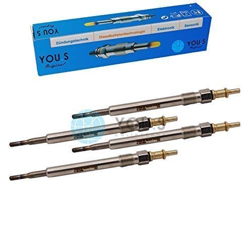 YOU.S Original 0011596801 Glühkerzen Länge 132 mm Spannung 7 V (4 Stück) von You.S