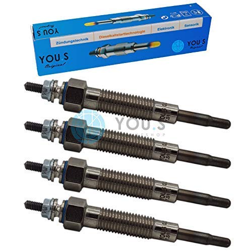 YOU.S Original 30666-57301 Glühkerze 86 mm 10,5 V (4 Stück) von You.S