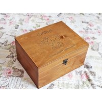 Personalisierte Baby Erinnerungsbox, Erinnerungsbox Mit Koala Bild, Custom Memory Holz Box von YouCanMAKEitPERSONAL