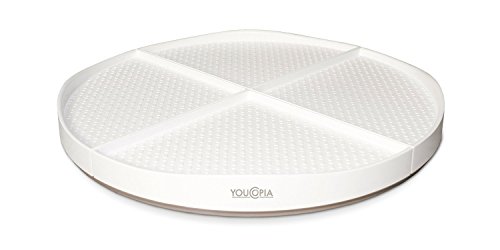 YouCopia Crazy Susan Turntable, ABS-Kunststoff, Weiß, 40 cm von YouCopia