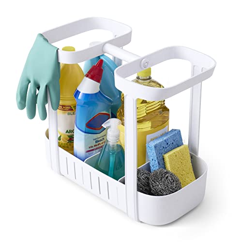 YouCopia SinkSuite Reinigungsbehälter unter dem Waschbecken, 2-stöckig, verstellbarer Reinigungsmittel-Organizer mit Griff für Küche und Badezimmerschrank, Organisation und Aufbewahrung von YouCopia