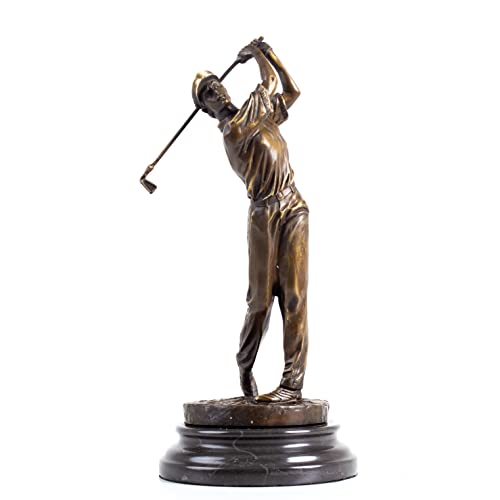 Skulptur Männlicher Golfer 100% Bronze Skulptur Figur Statue Dekor 33,5 cm Bronze Golfer Statue Moderne Kunst Geschenk für Golf Club von YouFine