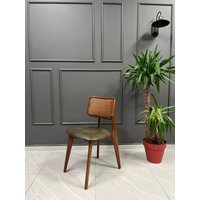 Holz Essstuhl - Rattan Stühle Holzbeine Für Esszimmer Wohnzimmer Küche Home Design Decor Vintage von YouFurnitures