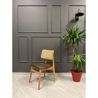 Rattan Esszimmerstuhl Aus Holz - Stühle Leder Samt Holzbeine Wohnzimmer Küchenstuhl Bürostuhl von YouFurnitures