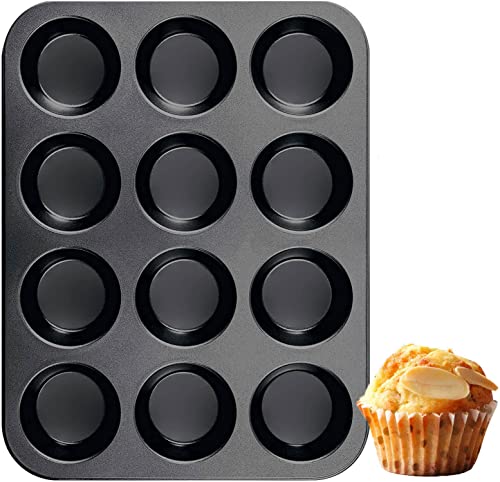 YouJaBz Muffinform Silikon Backform für 12 Muffins, Muffinblech 33 x 25 cm, Cupcake Formen Antihaftbeschichtet Standardgröße Spülmaschinengeeignet von YouJaBz