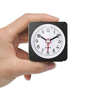 YouJabz Wecker Analog, Klassischer Analoger Reisewecker mit Schlummerfunktion und Licht, Mini Wecker, kompakte Größe, Wecker Ohne Ticken ruhiges Quarzuhrwerk, Einfache Bedienung, Zurück zur Schule von YouJabz