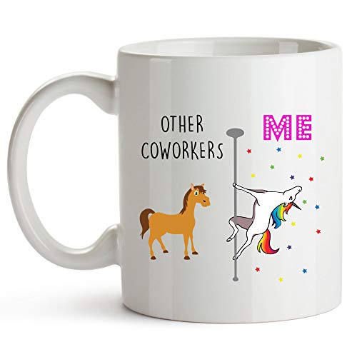 Younique Designs Coworker Tasse, 325 ml, weiß, Einhorn-Tasse, Geschenk für Coworker von YouNique Designs