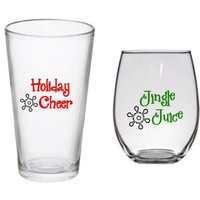 Jingle Juice - Holiday Cheer Barware Weingläser Und Kneipengläser Individualisierer Jingle Juice - Holiday Cheer Barware Weingläser Und Kneipengläser Individualisierer von YouSaidItDesigns