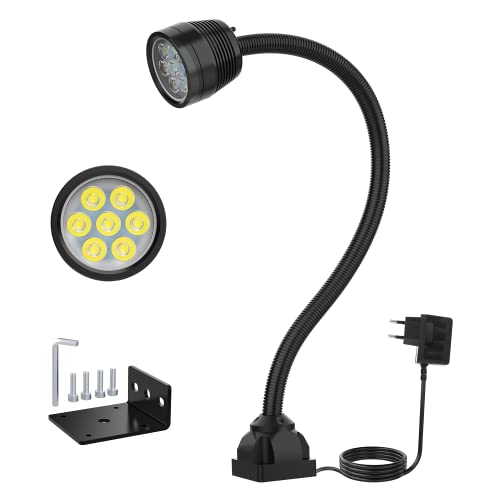 YouTeMei Flexibles Schwanenhals Licht Maschinenlampe LED-Drehmaschine Lampe 14W 1400 Lumen Flexible wasserdichte Arm Licht für Handwerk, CNC, Werkbank von YouTeMei
