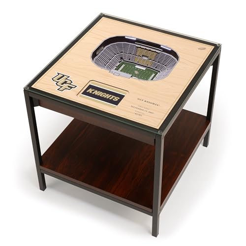 YouTheFan Central Florida Knights StadionViews Beistelltisch, beleuchtet, Einheitsgröße, Teamfarben von YouTheFan