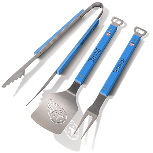 YouTheFan NFL Tennessee Titans Spirit Series 3-teiliges Grill-Set, Edelstahl, 55,9 x 22,9 cm von YouTheFan