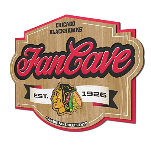 YouTheFan NHL Chicago Blackhawks Fan Cave Schild YouTheFan NHL Chicago Blackhawks Fan Cave Schild von YouTheFan