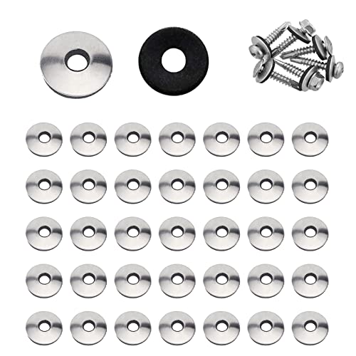 YouU #4.2/4.8/5.5/6.3/8mm Multiple Models Stainless Steel Neoprene EPDM Bonded Sealing Gasket Washers Assortiment Kit (5.5x19mm 50pcs) von UoYu