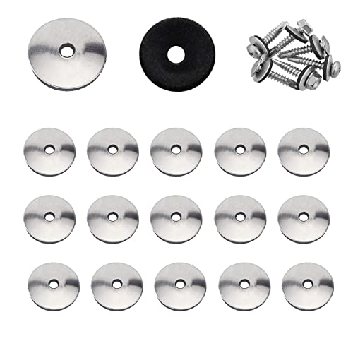 YouU #4.2/4.8/5.5/6.3/8mm Multiple Models Stainless Steel Neoprene EPDM Bonded Sealing Gasket Washers Assortiment Kit (6.3x30mm 50pcs) von UoYu