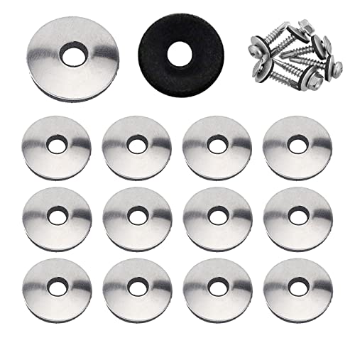 YouU #4.2/4.8/5.5/6.3/8mm Multiple Models Stainless Steel Neoprene EPDM Bonded Sealing Gasket Washers Assortiment Kit (8x25mm 50pcs) von UoYu