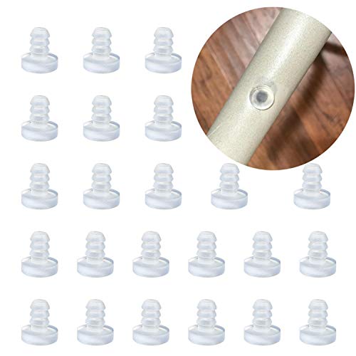 YouU Glas-Tisch-Stoßfänger mit Stiel Gummi Antikollision Embedded Weiche Stem Stoßfänger Schraubenloch Stecker für Tischmöbel Schrank Kantenlöcher (5 x 9mm/50 Stück) von YouU