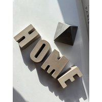 Beton Buchstaben | Valentinstag Geschenk Personalisiertes A-Z Alle Freistehende 3D Wörter Regal Dekor Alphabet Muttertag von YouaDesign