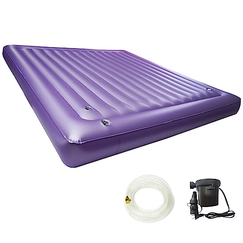 Youaide Wassermatratze 95% kleine Welle - Wasser und Luft Doppelzweck Wasserbett mit Luftpumpe Wasserrohr, Wasserbett ohne zusätzlichen Rahmen ist geeignet für Familie, Camping (X-Long Twin-39 * 80) von Youaide