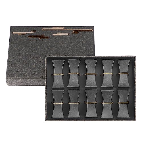 Youda 10 Stück Essstäbchen Ablagen, Legierung Essstäbchen Halterung, Fallfest Stäbchen Halter, für Tisch Besteck Set, Restaurants Zubehör(Schwarz, 10PCS) von Youda