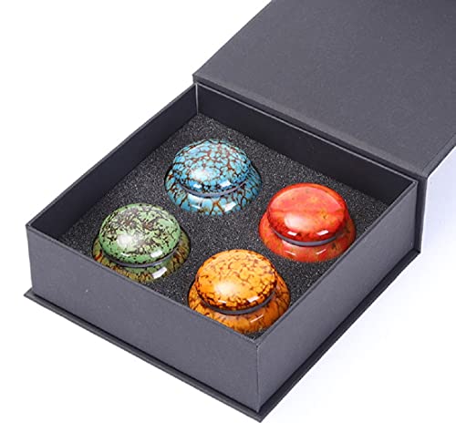 youdear memorials Kleine Urne für menschliche Asche – 4,1 cm handgefertigte Urne – schöne kleine Andenken-Urnen – Mini-Urne aus Keramik – fasst 3,1 Kubikzoll Asche (4 Stück) von Youdear Memorials