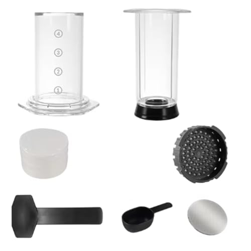 Youdefa Tragbare French-Press-Kaffeemaschine, Transparente Espresso-Kaffeekanne, Air-Press-Kaffeemaschine mit Filtern für Aero-Press von Youdefa