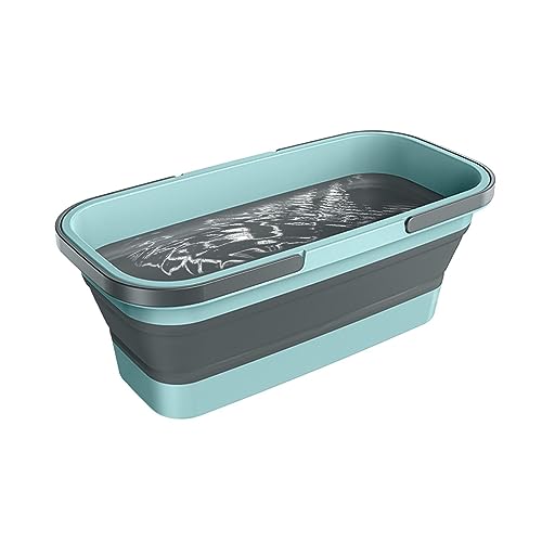 Faltbarer Geschirreimer, Reinigung 480 g mit Griff, platzsparender faltbarer Eimer, Sieb für Lebensmittelspüle, Spülbecken, tragbarer Wassertopf für den Außenbereich von Youding