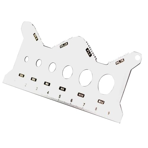 Gewindeprüfung - 15x6cm Metallschraubenkennung | Doppelseitige Bolzenmesskarte | Edelstahlschraube Messwerkzeug | Tragbare Standard -Genauigkeit Für Die Reparatur Von Workshop -Möbeln Installation Gewindeprüfung - 15x6cm Metallschraubenkennung | Doppelseitige Bolzenmesskarte | Edelstahlschraube Messwerkzeug | Tragbare Standard -Genauigkeit Für Die Reparatur Von Workshop -Möbeln Installation von Youding