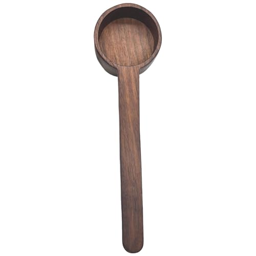 Holzlöffel - 9,7 * 4,5 cm Holzkaffee Maßnahme Scoop | Schwarzer Walnusskaffee Messlöffel | Esslöffel Gewürzküchenkochwerkzeuge für Kaffee und Bohnen, gemahlene Bohnen von Youding