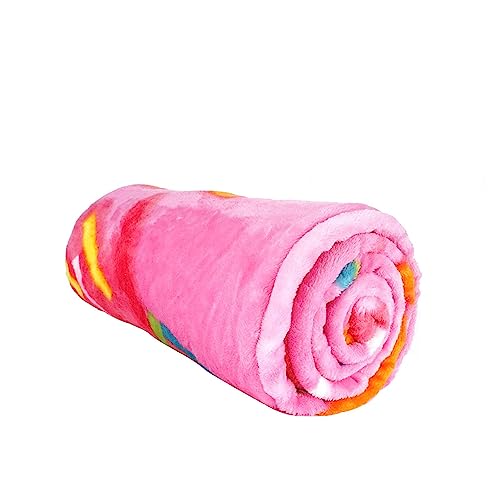 Keksdecke, lustige runde Lebensmitteldecken mit doppelseitigem Design, waschbare riesige Decken in leuchtenden Farben, weiche Flanelldecke für Bettwäsche von Youding