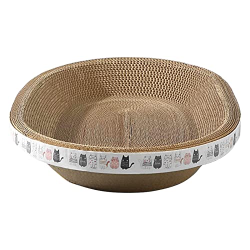 Kratzbrett für Katzen, langlebige Kartonpfosten mit ovaler Form, Belastung, Kratzmatte für Katzen, Kratzpfosten für Innenmöbel, schlafende Katzen von Youding