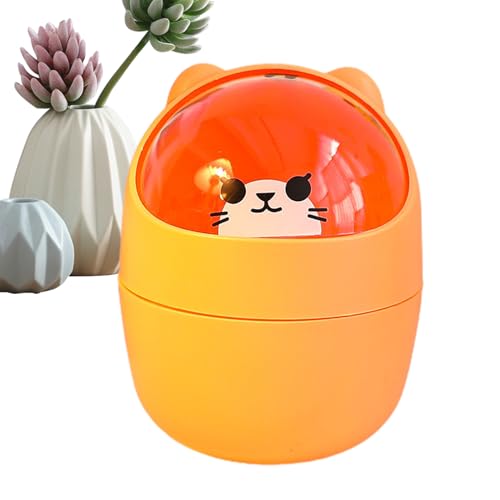 Mini -Desktop -Mülleimer - kreatives Bier kann Abfallkorb entwerfen | Tiny Tabletop Bin | Dekorative Shake Deckel Mülldose für Badezimmer Eitelkeit, Büroschreibtisch, Couchtisch, Schlafsaalzimmer von Youding