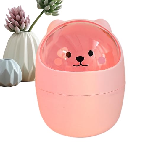 Mini -Desktop -Mülleimer - kreatives Bier kann Abfallkorb entwerfen | Tiny Tabletop Bin | Dekorative Shake Deckel Mülldose für Badezimmer Eitelkeit, Büroschreibtisch, Couchtisch, Schlafsaalzimmer von Youding
