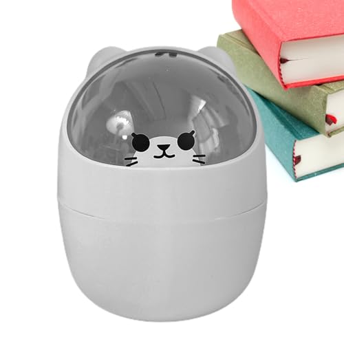 Mini -Desktop -Mülleimer - kreatives Bier kann Abfallkorb entwerfen | Tiny Tabletop Bin | Dekorative Shake Deckel Mülldose für Badezimmer Eitelkeit, Büroschreibtisch, Couchtisch, Schlafsaalzimmer von Youding