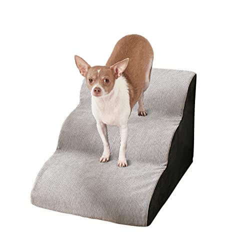 Pet Dog Steps Stairs – 3-stufige Schwammtreppe – Hundetreppe 3 Ebenen – rutschfeste Haustiertreppe – Hunderampe Für Bett, Weiche Flanell-Hundeleiter von Youding