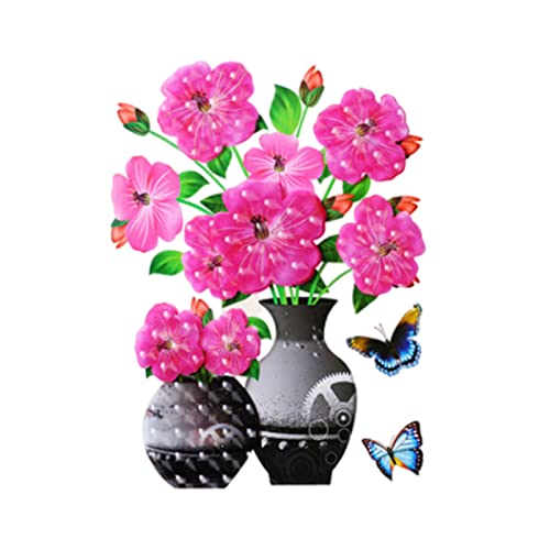 Vasen-Stereo-Aufkleber, wasserdichte 3D-Pflanzenvasen-Aufkleber, realistische Pflanzen-DIY-Aufkleber, Vase, langlebiger PVC-Blumen-Wandvasen-Aufkleber, DIY-Pflanzenvasen-Wandbilder für Wände, Schlafzi von Youding