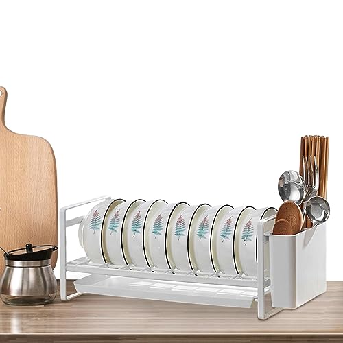 Youding Abtropfgestell für Geschirr, Abtropfgestell mit Utensilienhalter, tragbares Abtropfgestell für Theke, Deckel und Schneidebretter von Youding