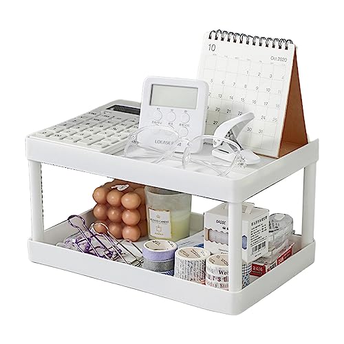 Youding Aufbewahrung für Büros – Organizer für Schreibtisch, doppellagig, Spice, platzsparend, stapelbarer Schrank für Büros von Youding