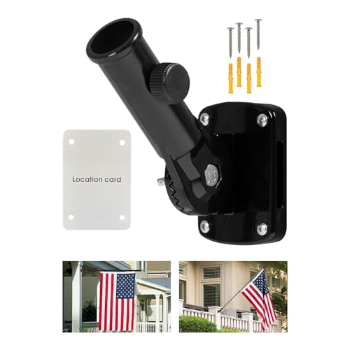 Youding Flag -Mast -Montageunterstützung | Einstellbare Unterstützung Für Die Flag -Mast -Wandmontage | Fixierung Mit Mehreren Positionen Vertikaler Und Horizontaler Ausrichtung Für Wohnmobilwagen von Youding