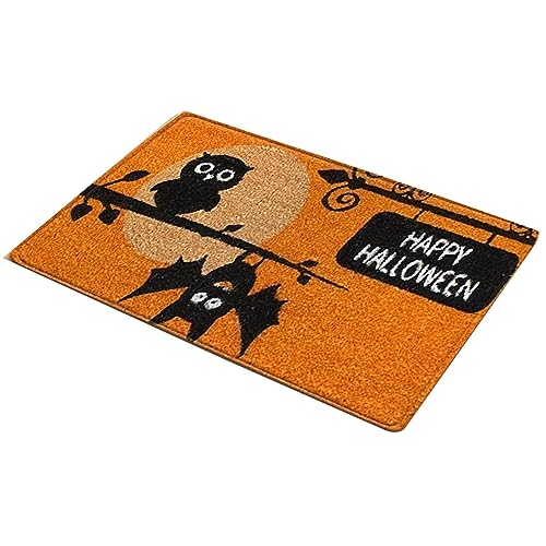 Youding Halloween-Schriftzug – Teppich für Wohnzimmer, Schlafzimmer, Cartoon, rutschfest, wasserabsorbierend von Youding