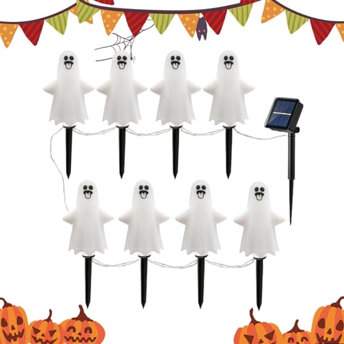 Youding Halloween Solarleuchten Gartenstäbe - Solar Außenbereich,Solare Deko wasserdichte Laterne Für Gruselhaus Einfahrt Gehweg von Youding