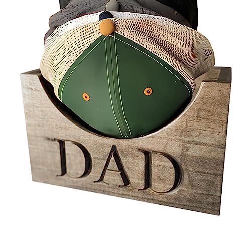 Youding Holz-Baseball-Cap-Box,Holzhandwerksgeschenk zum Vatertag - Stapelbare Hutablage aus Holz, Hutaufbewahrungsbox für Schlafzimmer, Garderobe, Bücherregal von Youding