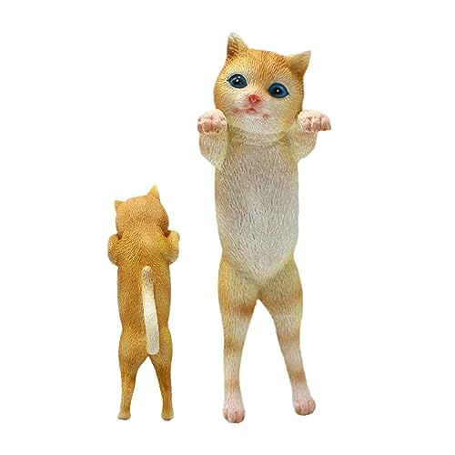 Youding Kätzchen, Gartenstatue aus Kunstharz | Skulptur süßes Kätzchen, Rasen, Katzen, Wandbehänge, Kätzchen zur Dekoration von Tisch, Büro und Zimmer von Youding