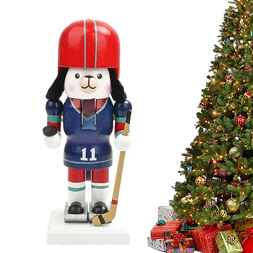 Youding Nussknacker Weihnachten – Nussknacker-Ornament Tier | Weihnachtsdekoration Nussknacker aus Holz für Büro, Schlafzimmer, Kamin, Regale von Youding
