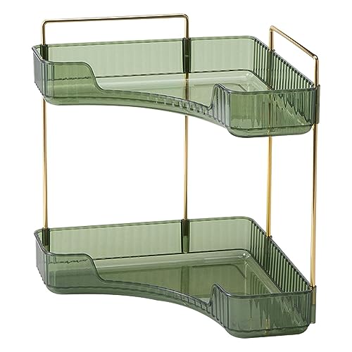 Youding Regal Organizer mit 2 Ebenen | Eckregal für Bad – Eckregal-Theken-Organizer, Mehrzweck-Regalaufbewahrung für Bad, Küche, Büro, unter von Youding